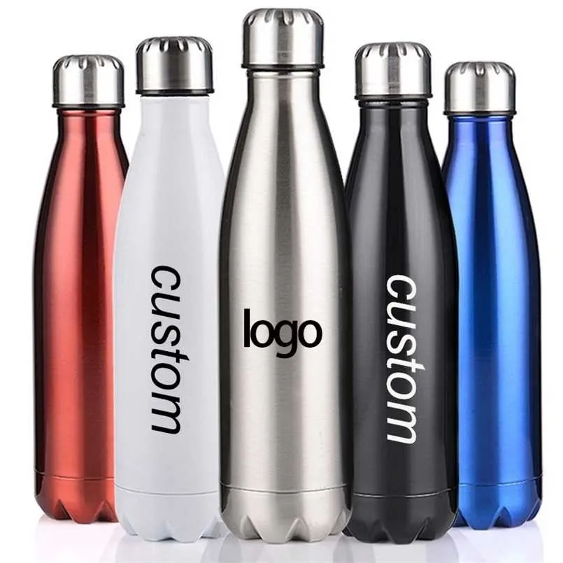Kundenspezifische doppelwandige isolierte Isolierflasche aus Edelstahl für Wasserflaschen, Thermoskanne, Fitnessstudio, Sport, Shaker, Botella de Agua 211109