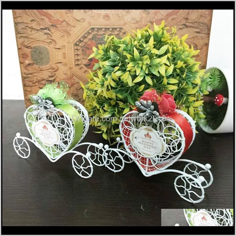 romantic carriage designed hollow sugar candy box holder packing wedding party birthday decor chocolate gift package case party