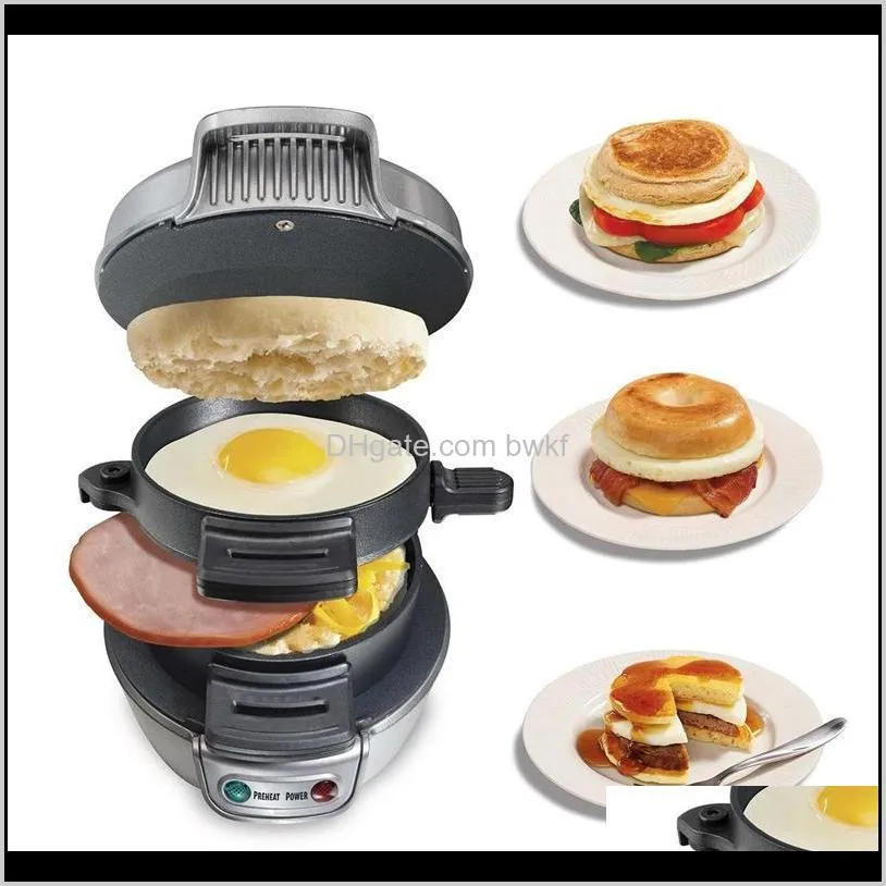 electric egg sandwich maker mini grill pancake panini baking plates toaster multifunction non-stick hamburger breakfast machine