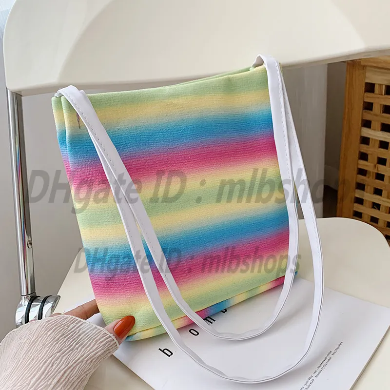 Umhängetaschen Luxurys Designer Hohe Qualität Mode Womens Crossbody Handtaschen Brieftaschen Lady Clutch Rainbow Tuch Einkaufstasche Geldbörse 2021 Taschen Kreuz Körper Handtasche