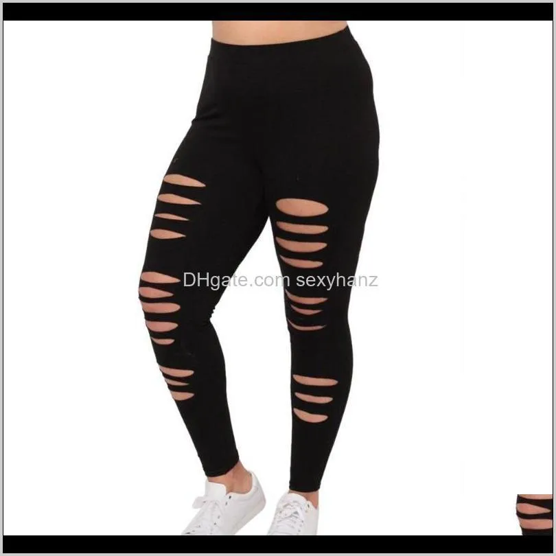 Kleding Apparel Drop Levering 2021 Stijl Mode Plus Size Womens Sexy Broek Leggings Sport Hole Casual Broek Gym Stretchy Fitness Ropa D