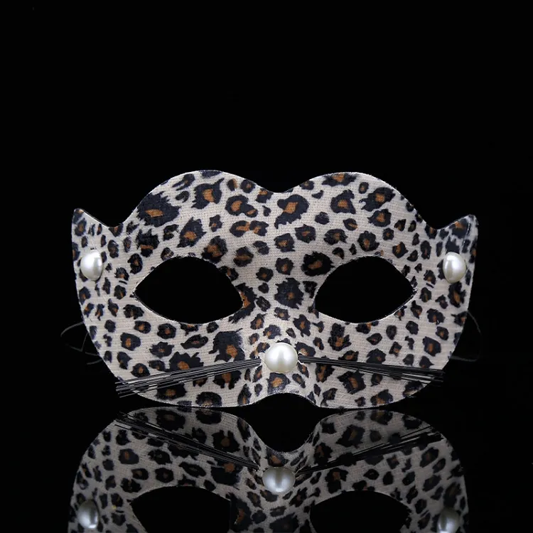 Party Masks 2021Pvc Leopard Masker Make Up Party Dance Halloween Masker Decorate 4 Color Rre8298