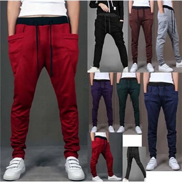 Nouveaux hommes Joggers Mode Harem Pantalons Pantalons Hip Hop Slim Fit Pantalons de survêtement Hommes pour la danse 8 couleurs Pantalons Hot X0723