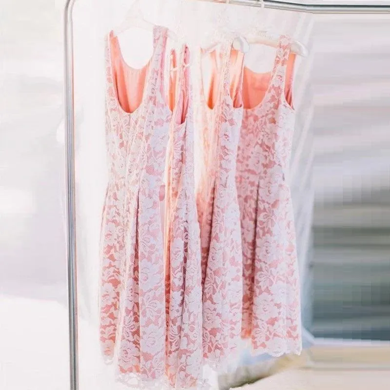 blush pink bridesmaid dresses short Blush Pink Chiffon Summer Short Bridesmaid Dresses Simple Hoco Dress apd1700