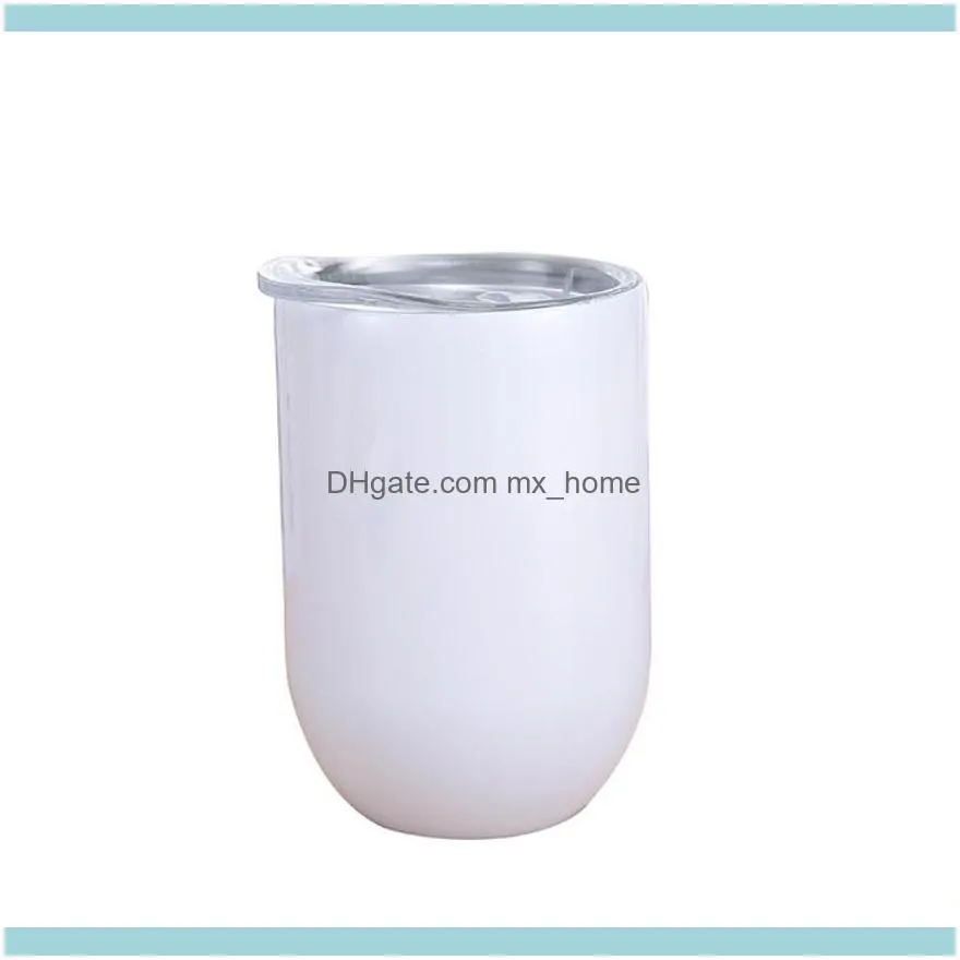 Blank Sublimation Wine Tumblers Egg Cup Wine. Glass Double Wall Mugs Stainless Steel Tumbler with Lid 12oz Sea Ship ZYYA1049