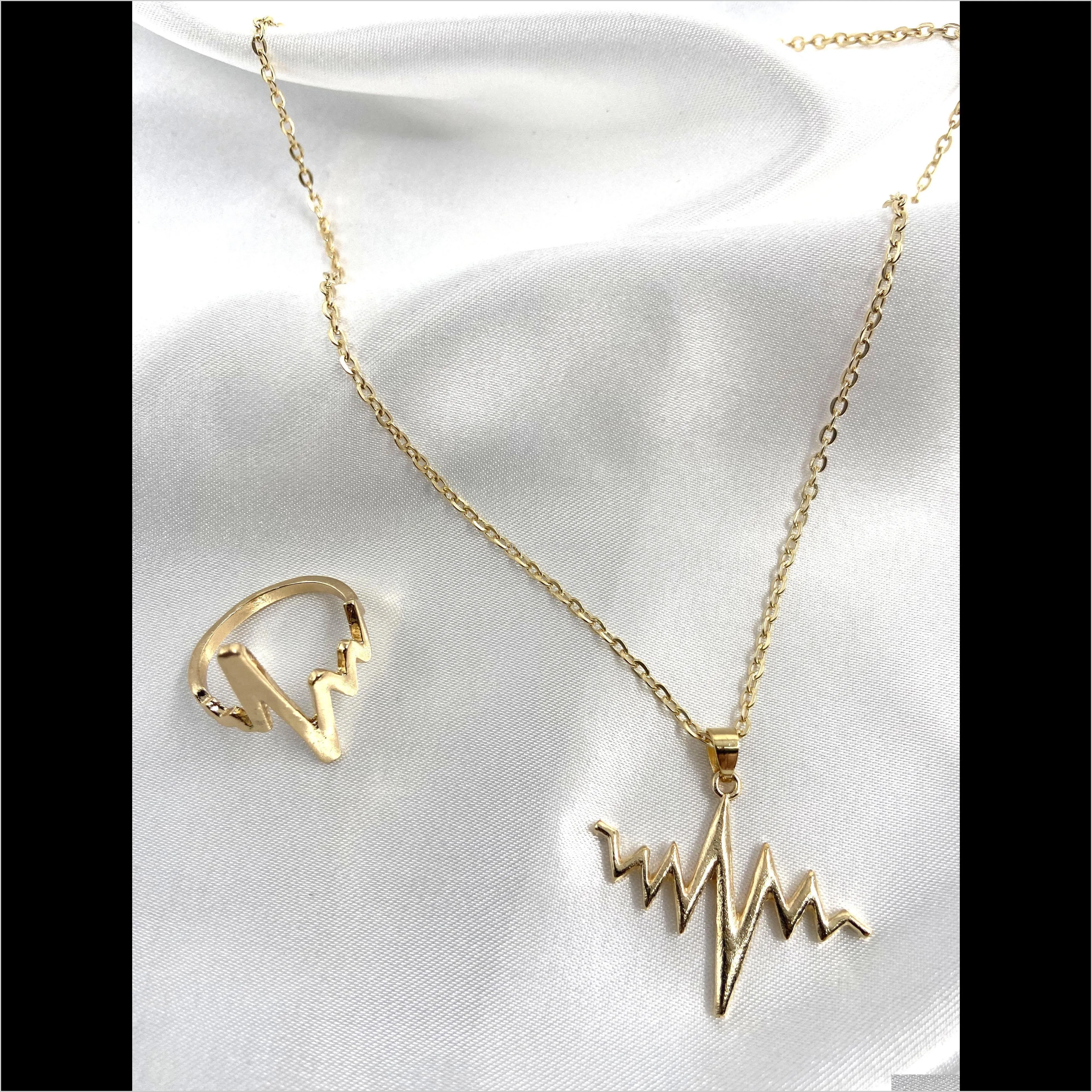 jewelry set unique design holiday gifts for women gift exquisite personality original golden ring necklaces suit