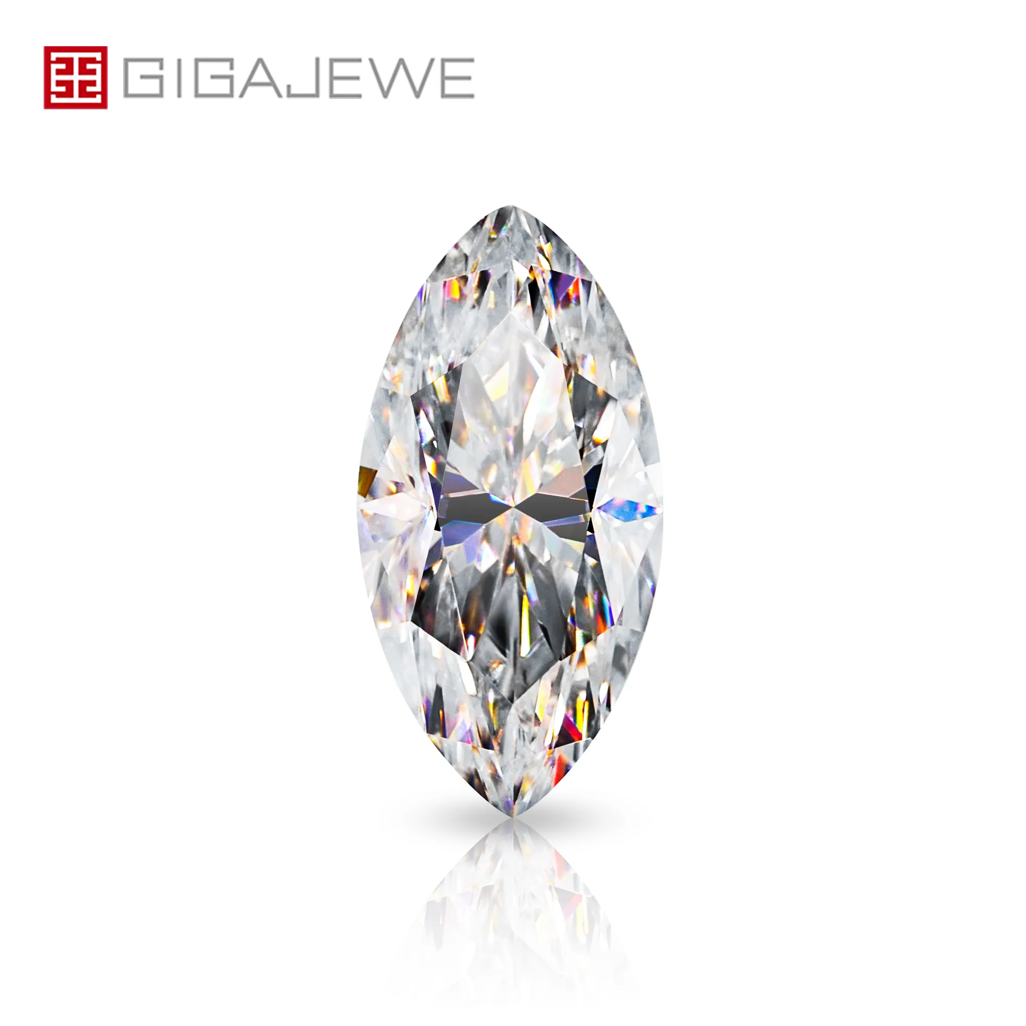 Gigajewe White D Kolor Marquise Cut Vvs1 Moissanite Diamond 0.5-3CT dla biżuterii Ręczne cięcie