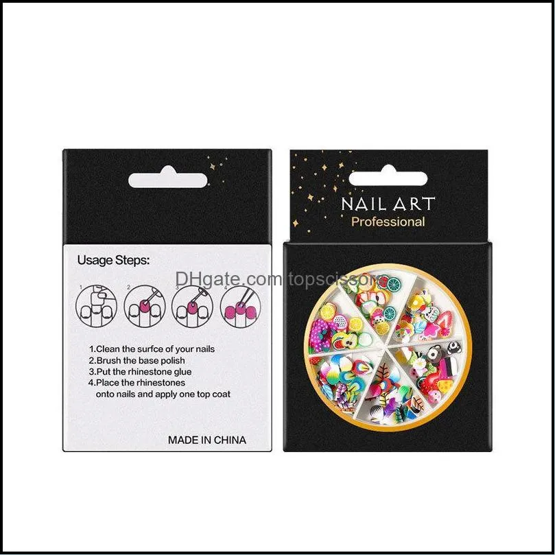 Nail Jewelry AB Rhinestones Rivets Butterfly 6 Grids Mixed Turntable Sequins Decoration Art Decorations1