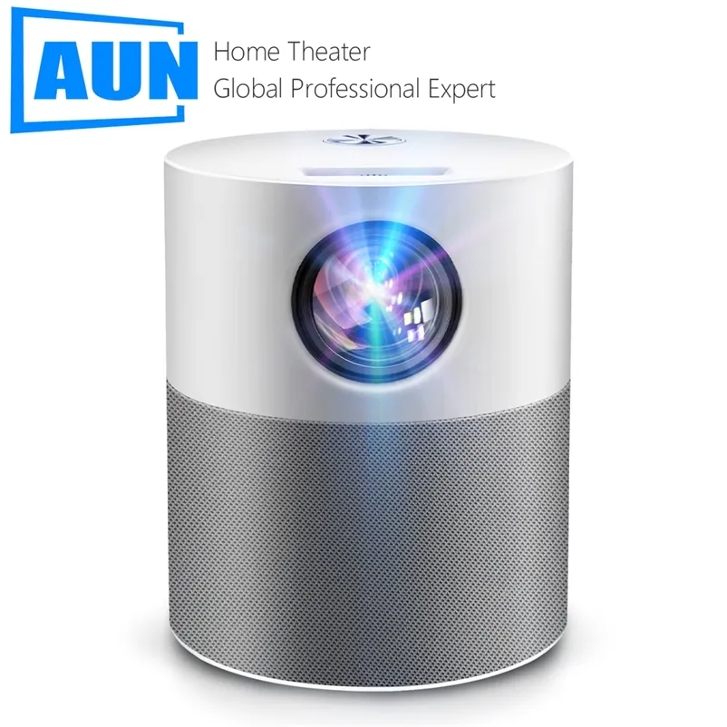 AUN Projector Full HD 1080P ET40 Android 9 Beamer LED Mini 4K decodering Video voor Home Theater Cinema Mobile 210609
