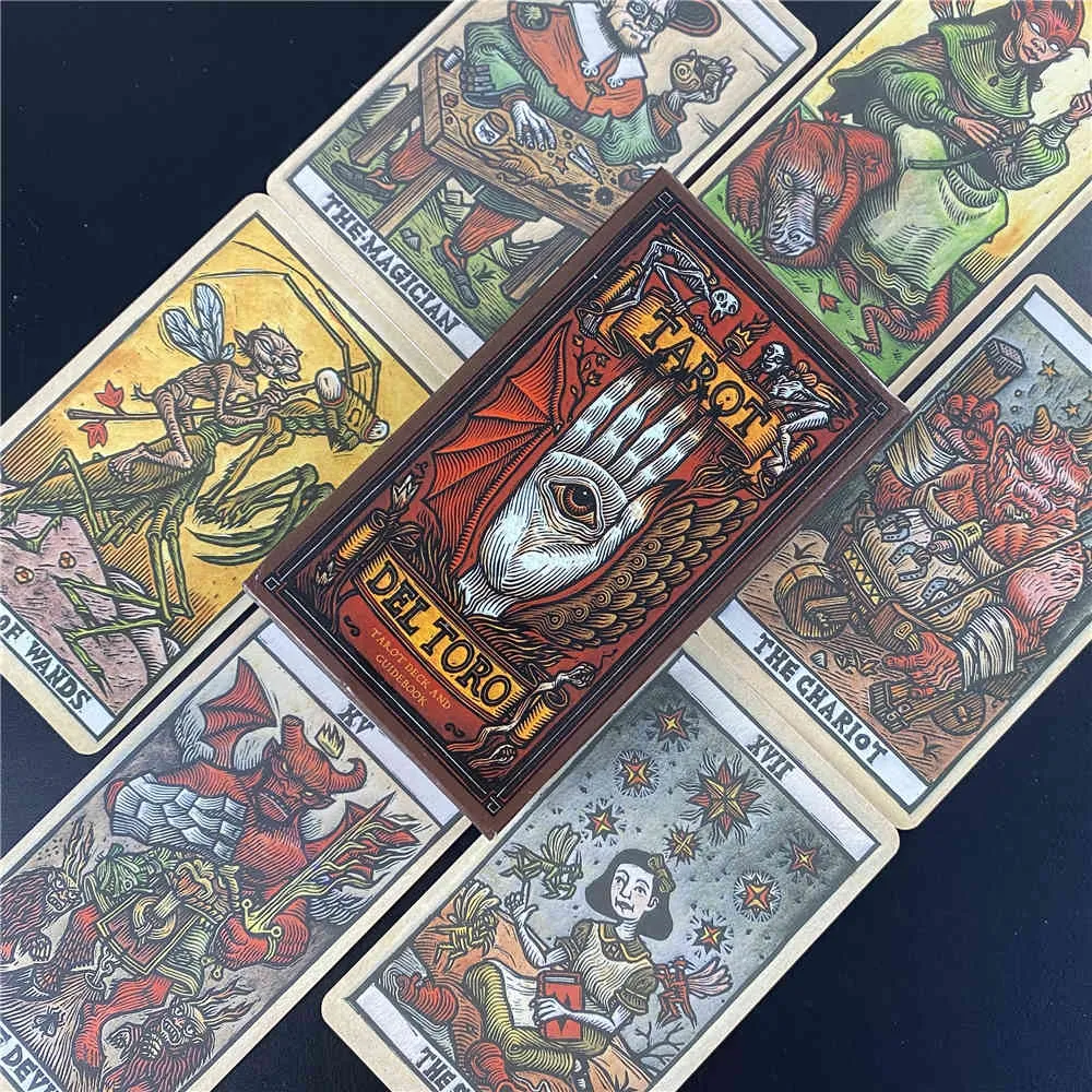 Tarot del Toro Ein Deck und Reiseführer, inspiriert von der Welt von Guillermo NeuheitenbuchEinsteiger-Kartenspielspielzeug 4 love OUCC