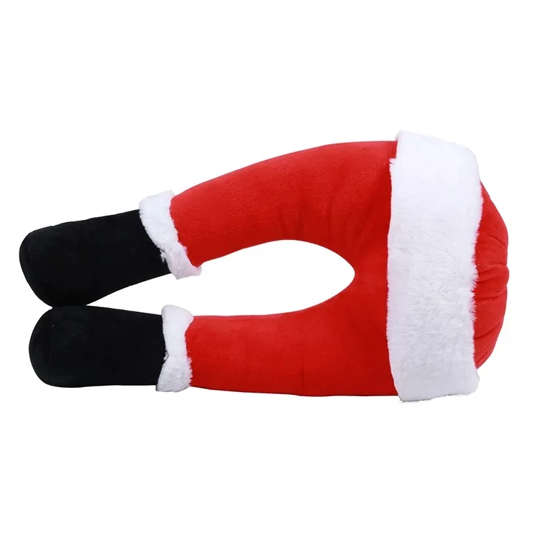 Christmas Tree Stick Out Santa Kicking Legs for Chrismas Tree Decorative Door Ornament Indoor Plush Decor Decorations w-01181