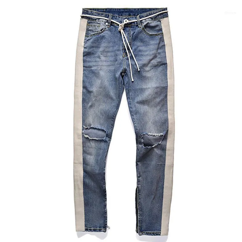 Jeans masculinos plegie 2021 calças homens skinny streetwear rasgado para homem montado fundo zíper hiphop homme denim1