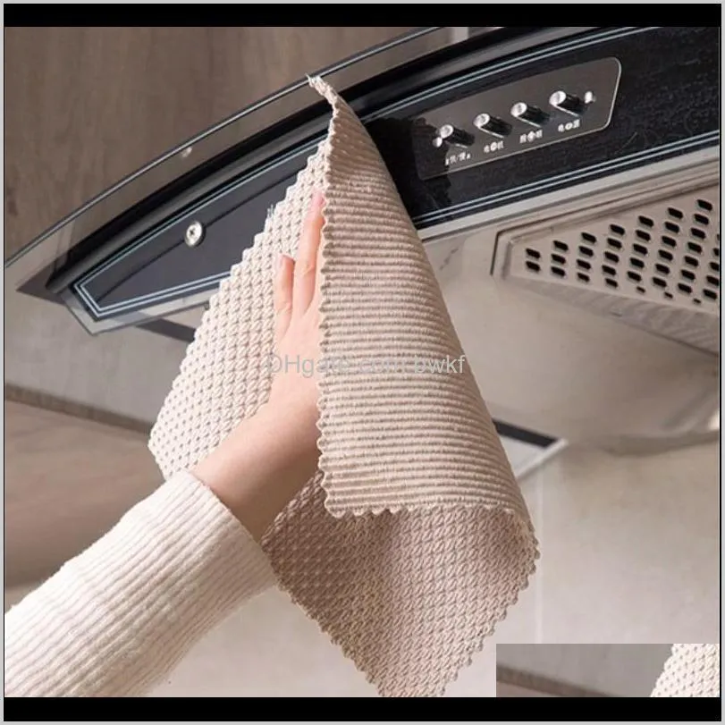 kitchen anti-grease wipping rags efficient super absorbent microfiber cleaning cloth home washing dish kitchen cleaning towel