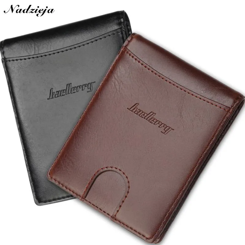 Wallets Brand Men's Mini Wallet Money Coin Purse Clip Male PU Leather Short Small Billfold Pocket ID Case