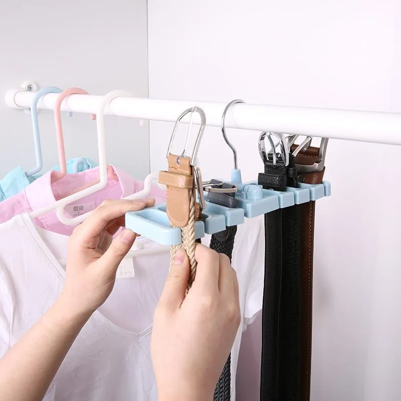 Belt Storage Rack Scarf Storage Hanging Tie Shelf Closet Shelves Organizer Multifunctional Wardrobe Space Saver