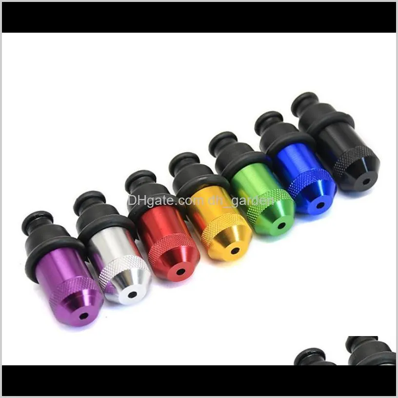 metal small snuff pipes circular heads nipple shapes smoke pipe multi colors smoking accessory new arrival sn2147
