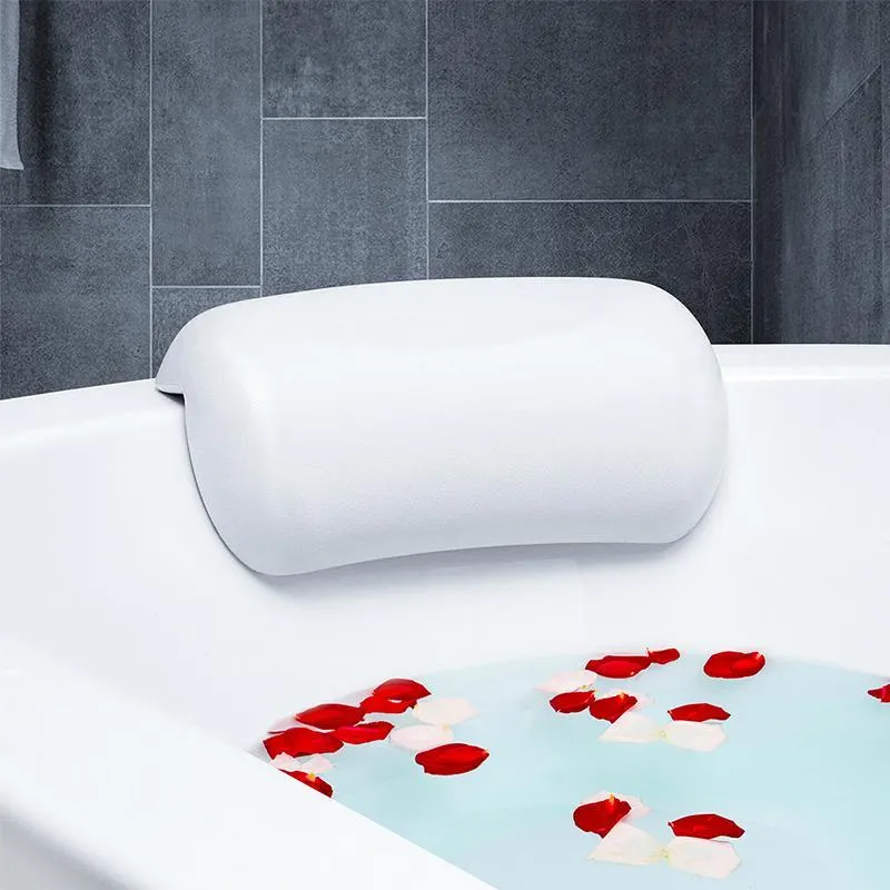 Autres fournitures de toilette pour le bain Oreiller SPA Baignoire antidérapante Appui-tête Oreillers doux et imperméables avec ventouses Accessoires de salle de bain faciles à nettoyer