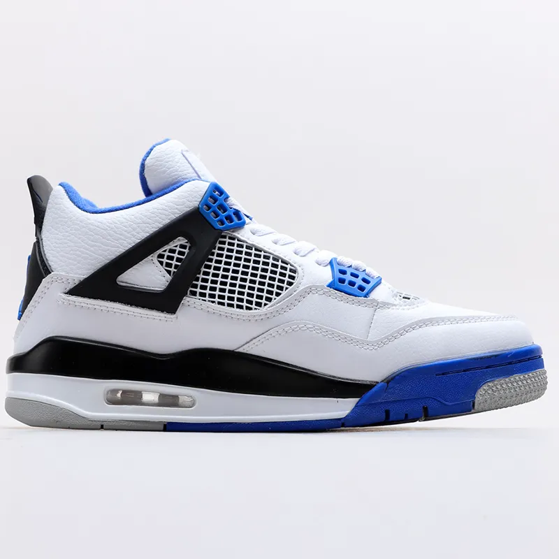 Authentic Mens High OG 4S Motorsports Racing blue Basketball Shoes Jumpman 4 Top Designers Topsportmarket Sneakers running shoe With Box