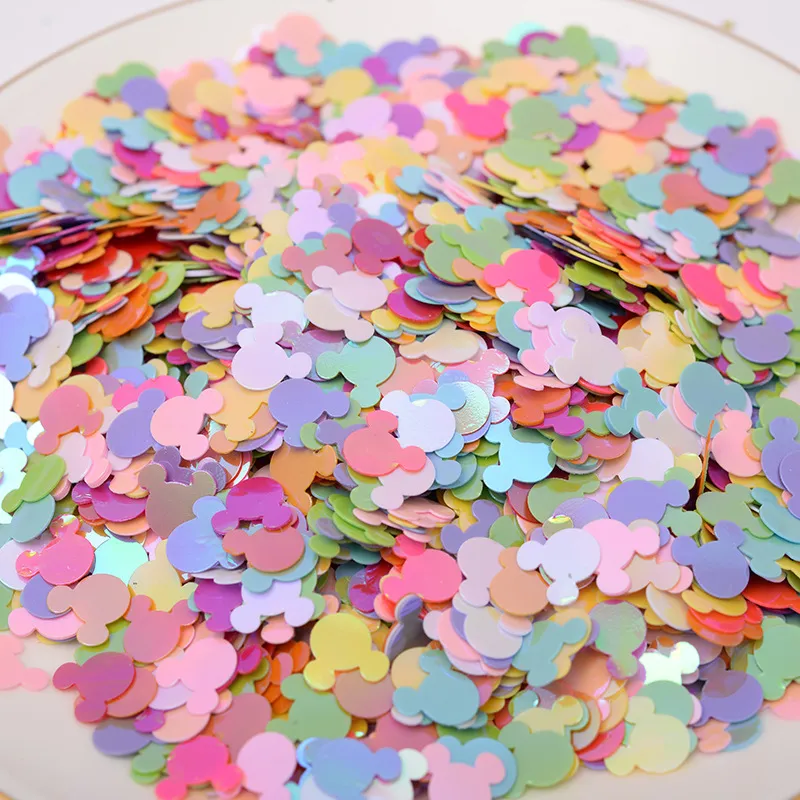 500g multi-colored holographic mouse head spangle glitter confetti for nail Shaped Crafting Loose