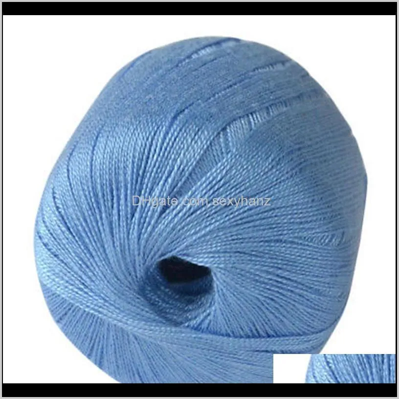wholesale 400 meters cotton cord thread yarn for embroidery crochet knitting lace handicraft tool hand stitching thr qylpig