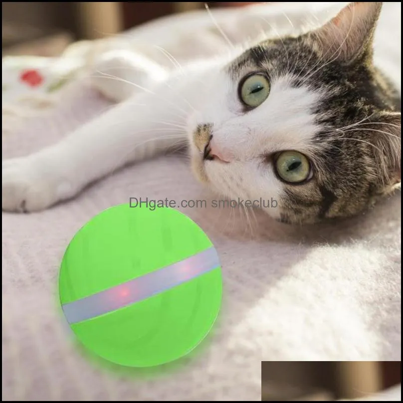 Cat Toys Lovely Pet LED Rolling Flash Balls USB Electric Waterproof Magic Dog Durable Activity Supplies Fun Interactive Toy