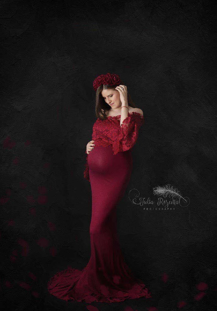 Fancy Lace Coat Maternity Dresses Photography Props Sexy Maternity Clothes Maxi Gown For Photo Shoots Women Pregnancy Dress M-XL (14)