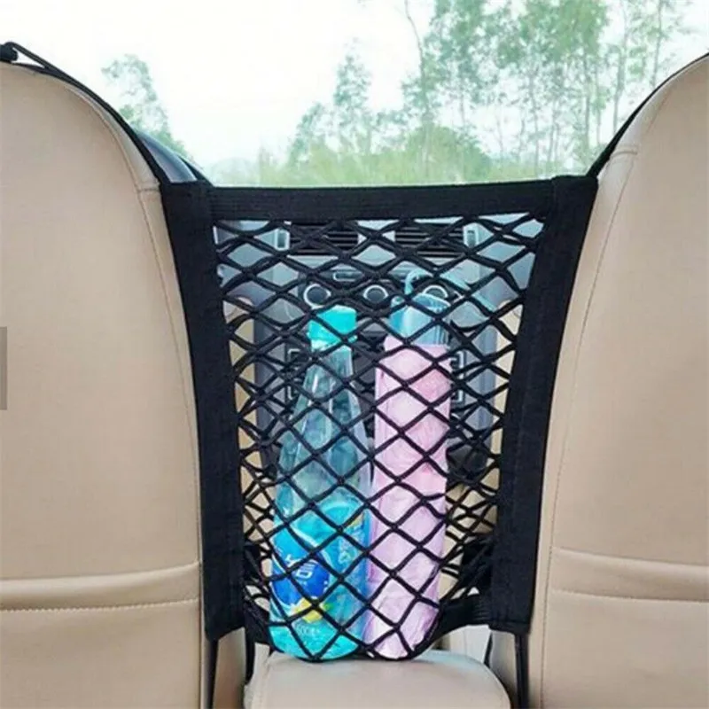 Universal Car Trunk Storage Net Bag Cargo Elastic Car Seat Mesh organizer Holder Organizer Seat Back Storage Bag Luggage