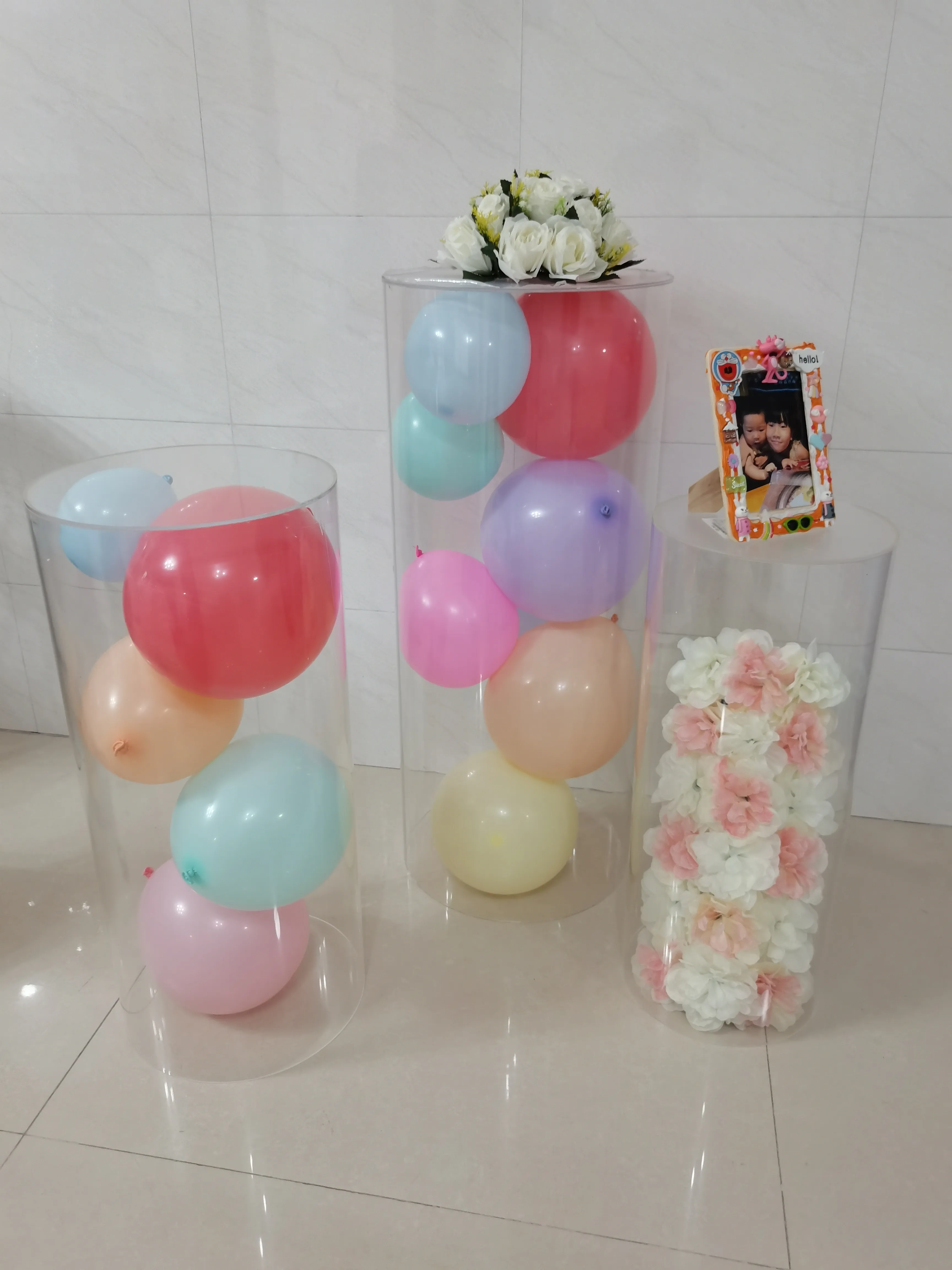 Lot De 2 Supports De Ballons Réutilisables Avec Base Pour Table | Pour Fêtes, Mariages, Anniversaires | Inclut Tiges Et Joints