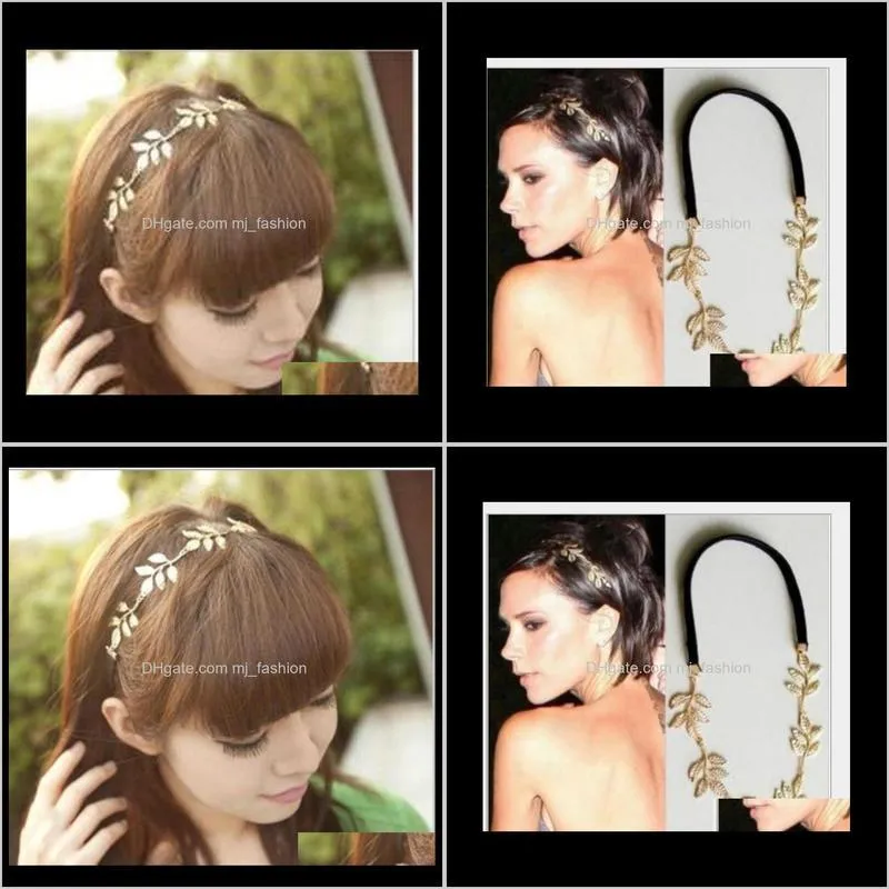 fashion hiar jewelry gold metal leaf headband hiar band lady hair wear 60pcs lot xj2 ps2450