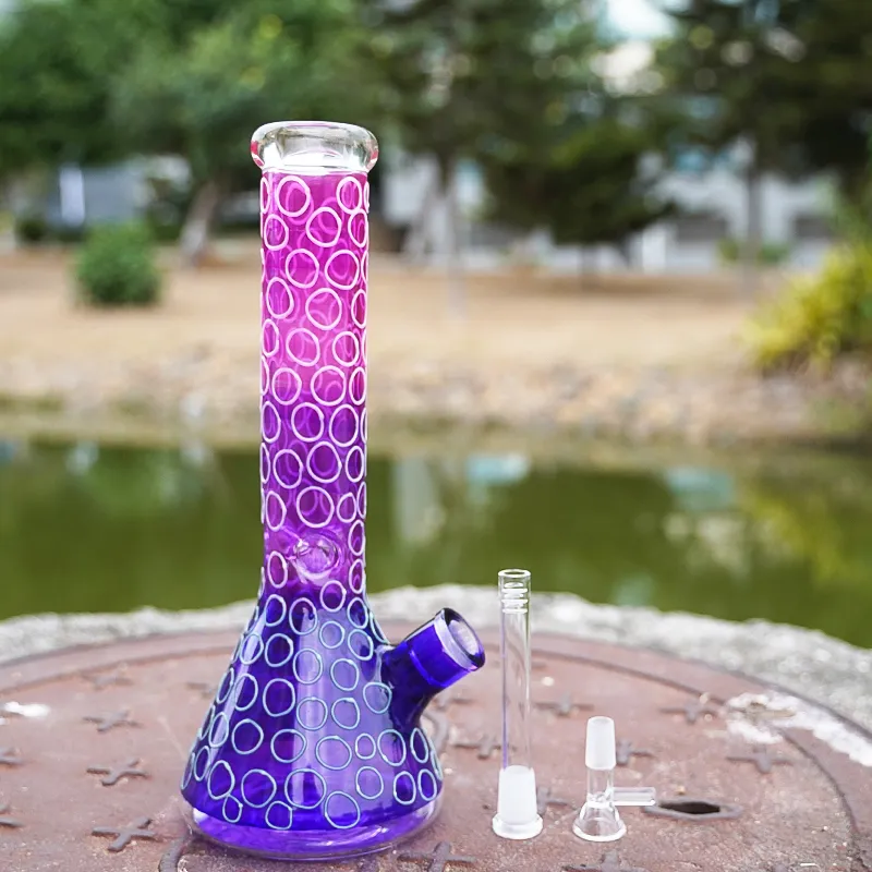 14 tum glas bongs is nypa hookahs 18mm kvinnlig bägare Heady vattenrör handwork olja dab rig hantverk stor bong med skål