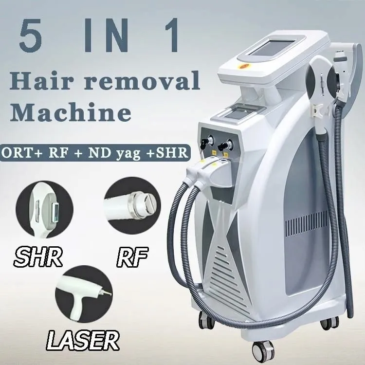 2022 5 w 1 wielofunkcyjny opt HR IPL Włosy i yag laserowe tatuaż usuwanie skóry odmładzanie maszyny piękności