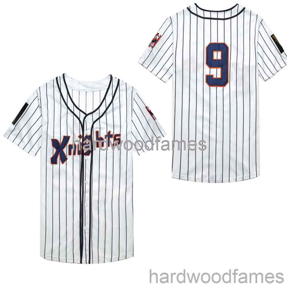 Costume Costume 9 Jersey Bordado Costura Branco Stripe Hip-Hop Street Cultura 2020 Novos Homens Mulheres Juventude Baseball Jerseys-6xl