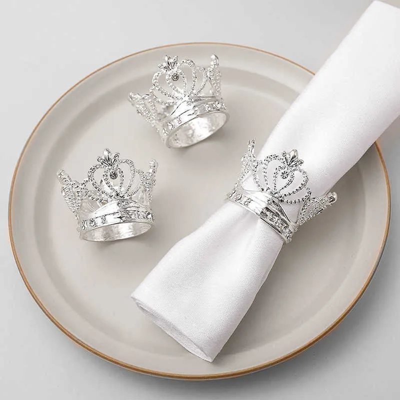 6 Gold Silver Metal Crown Napkin Holders Bow Buckles Serviette Holder For El Wedding Party Banquet Table Decor 210706 From Xue009 11.38 DHgate.Com