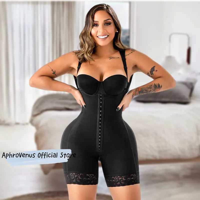 Women's Shapers Faja Colombiana Mujer Double Compression Body Shaper Postpartum Recovery Adjustable Shapewear Slimming Tummy Waist Control