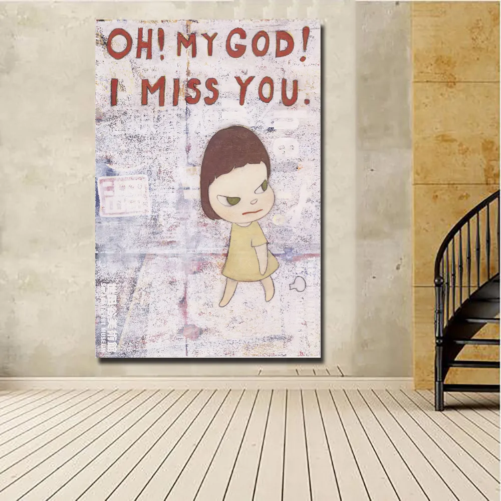 Yoshitomo Nara Oh My God Cartoon Wall Art: Yoshitomo Nara Girl