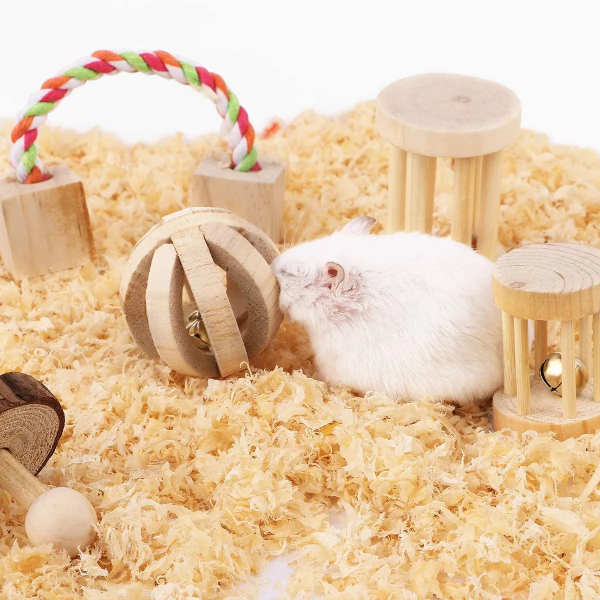 Jouet à Blocs En Bois Pour Animaux De Compagnie, Hamster De Soins, Jouets à  Mâcher, Matériaux De Qualité Alimentaire Pour Animaux Domestiques 