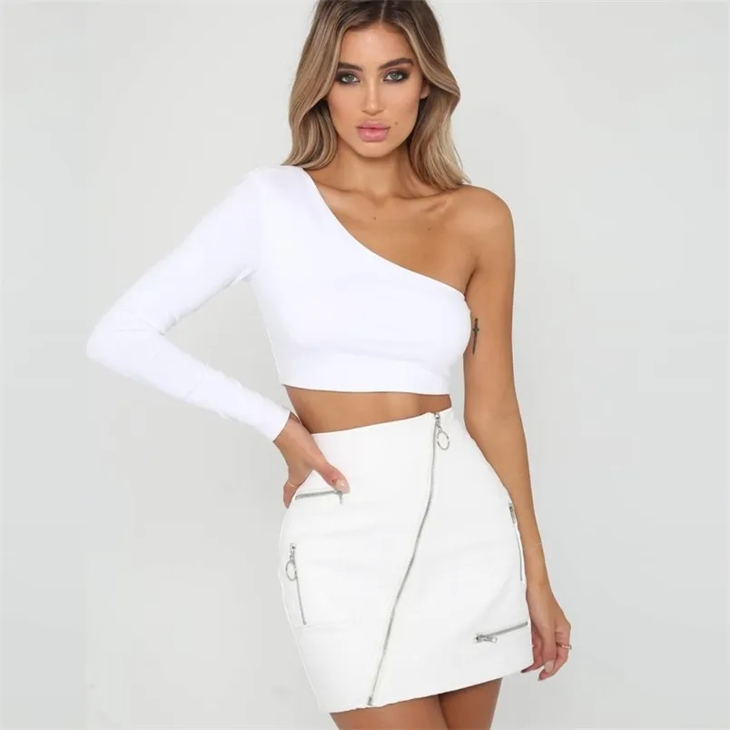 Save Big on Bulk White Sexy Top For Women White Sexy Top: Red White  Bustier Crop Top Off Shoulder Long Sleeve T Shirt For Women's Summer Style 