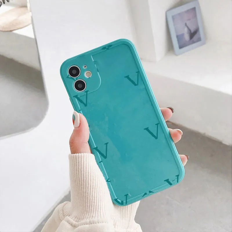 Telefoonhoesjes voor iPhone 13 Pro Max Mini 12 11 XS 7 Plus TPU Phonecases Mode Hoogwaardige Mobiele Shell Luxurys Merk Case