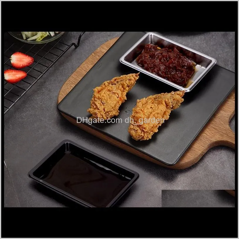 disposable sushi soy sauce dish rectangle salad salt seasoning containers plate restaurant take-out package wholesale sn1343
