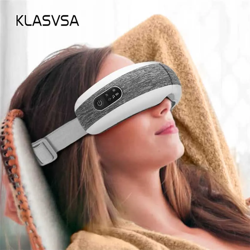 Klasvsa Smart Eye Massager Воздушная компрессия нагревается для усталых глаз темных кругов удалить релаксацию 220208