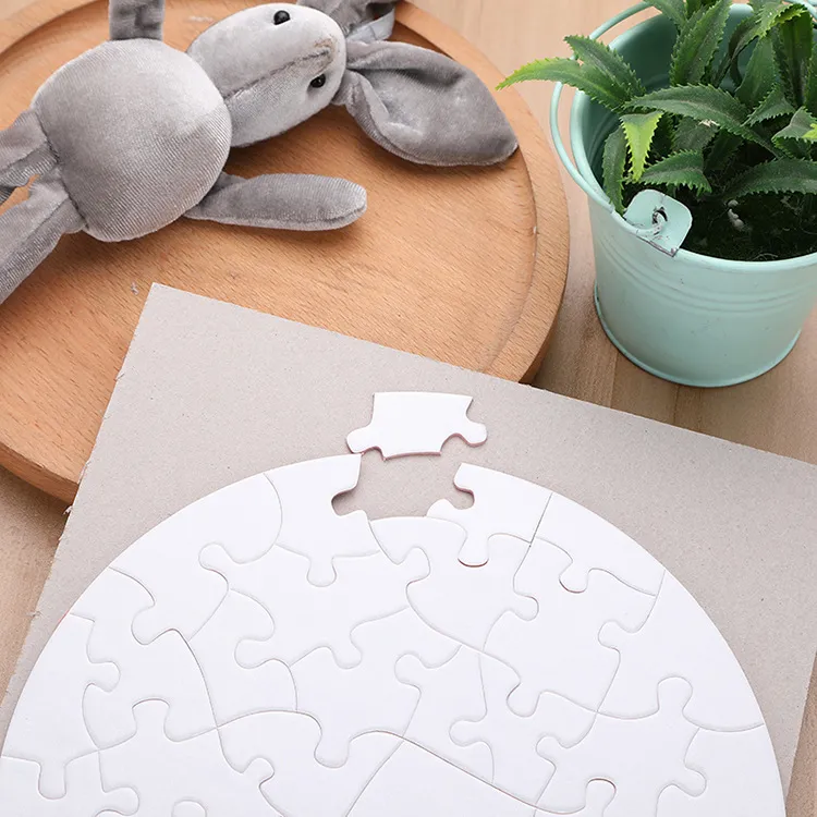 Wholesale DIY Round Shaped Sublimation Jigsaw Puzzle Blanks For Heat Press  Transfer Paper Crafts For Adults From Chaplin, $1.45