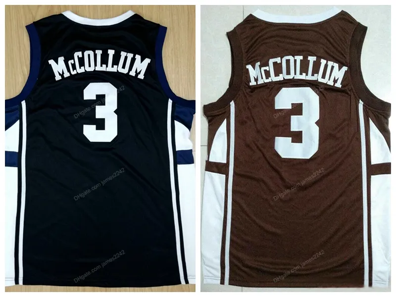 Niestandardowe retro C.J. McCollum # 3 Koszykówka Jersey Szyte Czarny Brązowy Rozmiar S-4XL Dowolna nazwa i numer najwyższej jakości koszulki