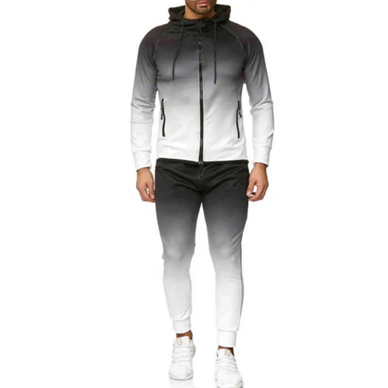 Träningsdräkt sweatsuit Joggingsset Herr Träningsoverall Herrset män Sportdräkter Träningsoverall Jogging Homme Spring Träningsoverall X0610