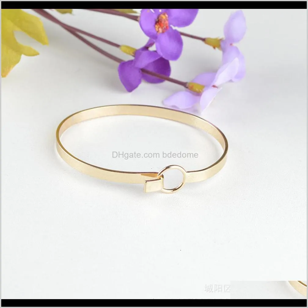 qingdao gold plated jewelry ladies fashion bracelet simple no inlay to replaceg3q9