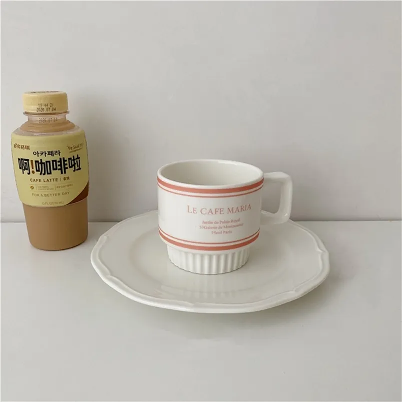 Cutelife nórdic ins inseto letra cerâmica xícara de café caneca de cozinha café café da manhã bebida leite copo branco cute água casal presentes caneca copo 210804