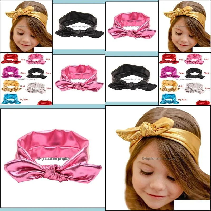 Fashion Rabbit Design Elasticity Wash Gold Baby Girl Headband Hair Accessory baby girl accessories set Headwear head band