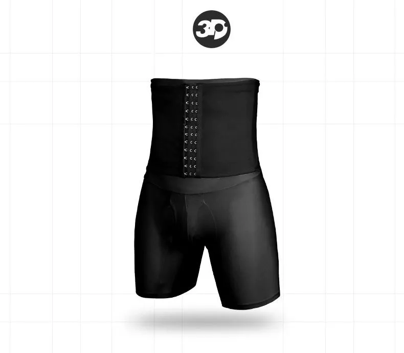 Modeladores de corpo masculino cintura alta calças de emagrecimento treinador barriga controle compressão shaper estômago abdômen cinto roupa interior260f