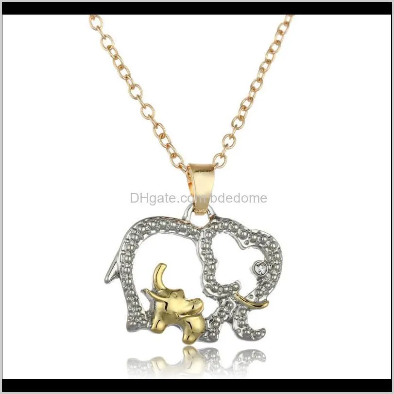 necklace exquisite women`s two-tone mom`s love shaped simple pendant long chain women diamond necklace jewelry two-tone diamond