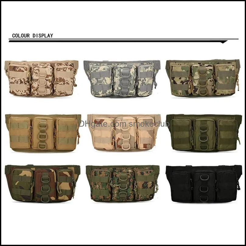 Outdoor Bags Tactical Waterproof Waist Pack Hiking Nylon Bag Army Hunting Sports Climbing Camping Fan Package