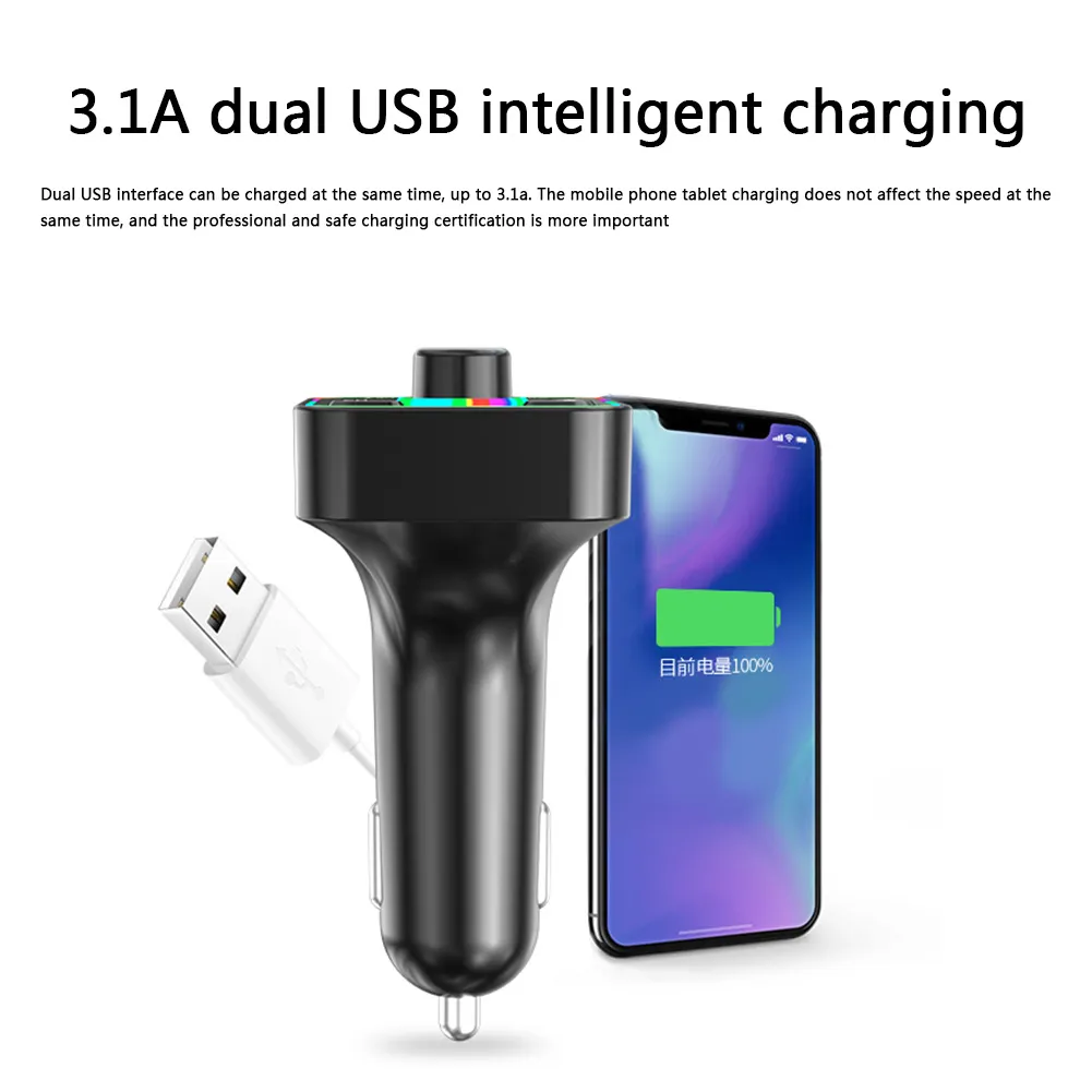 DriveMate F3 Car Kit USB C FM Transmitter, MP3 Player, Wireless Tunein